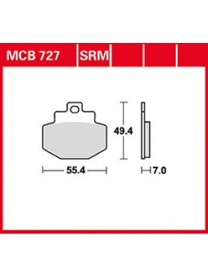 STABDŽIŲ TRINKELĖS TRW MCB727SRM